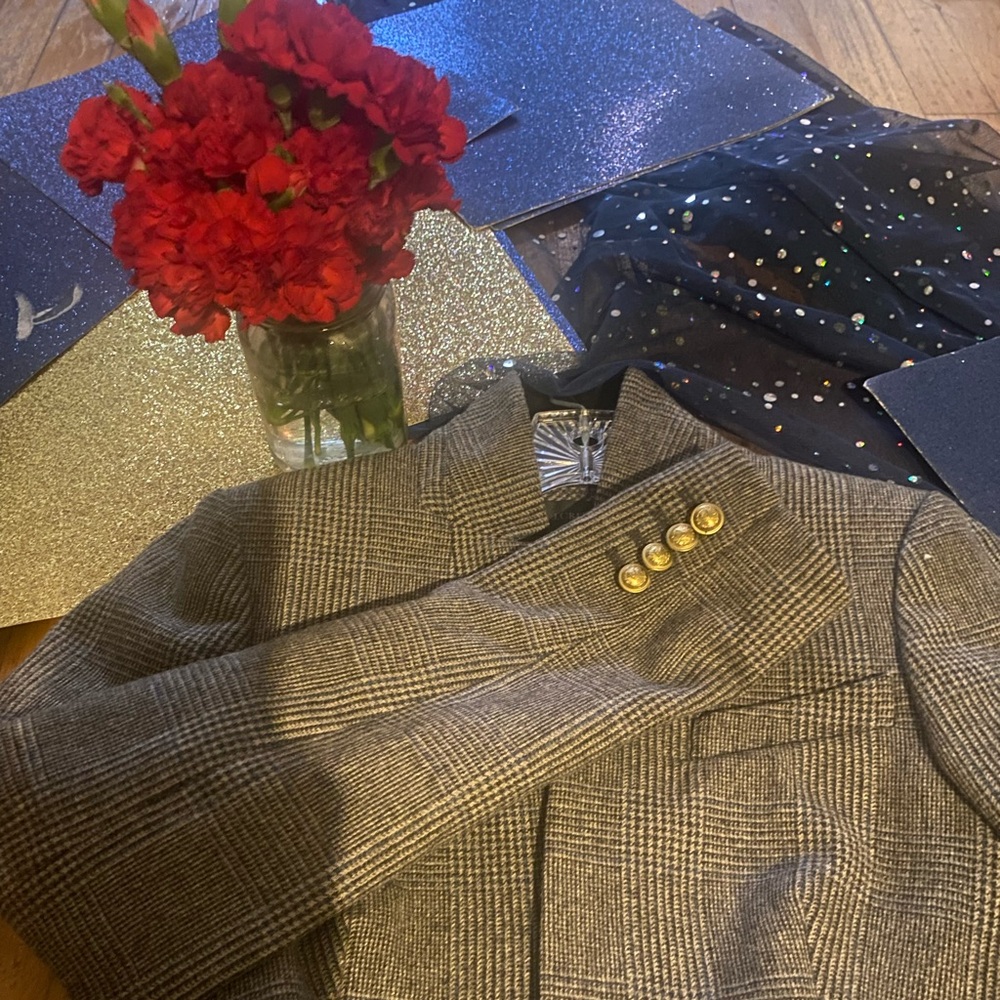 J.CREW 70% WOOL REGENT BEIJE BROWN CLASSIC BLAZER Coat LUX COZY VTG - Picture 3 of 16